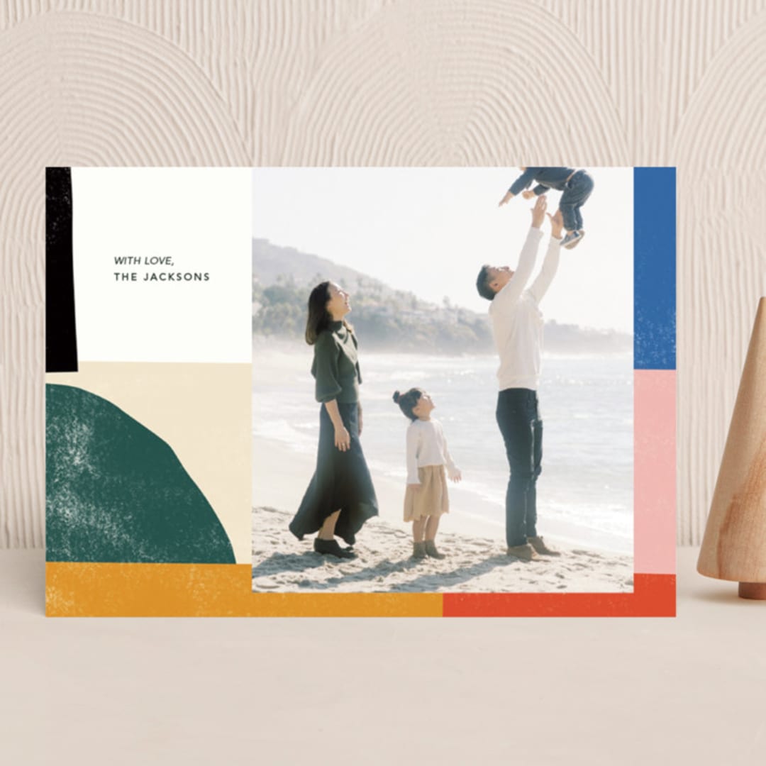 "Abstract Art Holiday" - Holiday Cards in Candy by Ampersand Design Studio - Front