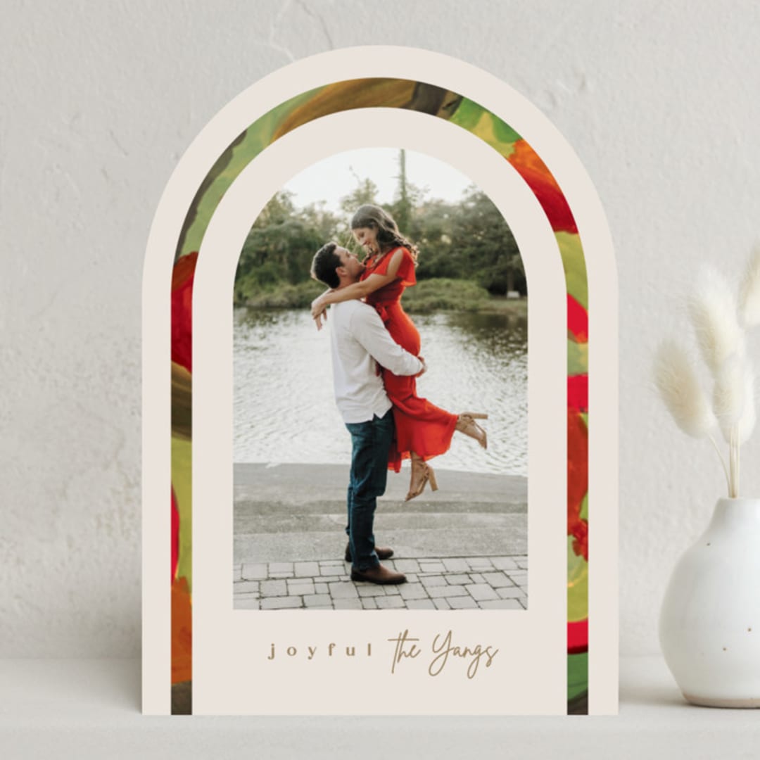 "Festive Arch" - Holiday Cards in Coffee by Creo Study - Front
