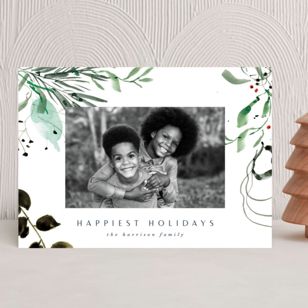 "botanica" - Holiday Cards in Spermint by Eve Schultz - Front