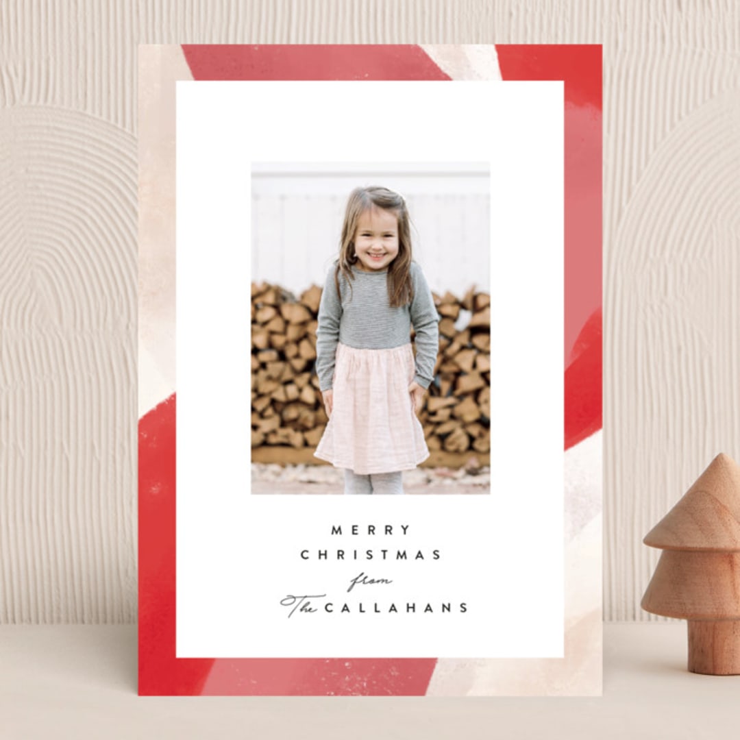"Pepperminted" - Holiday Cards in Cherry Cordial by Julie Murray - Front