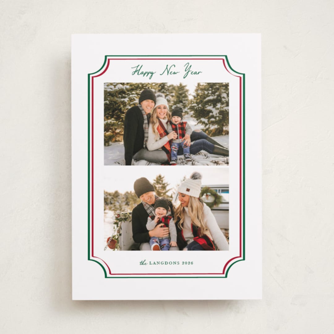 "vintage line frame" - Holiday Cards in Mistletoe by Kanika Mathur - Front