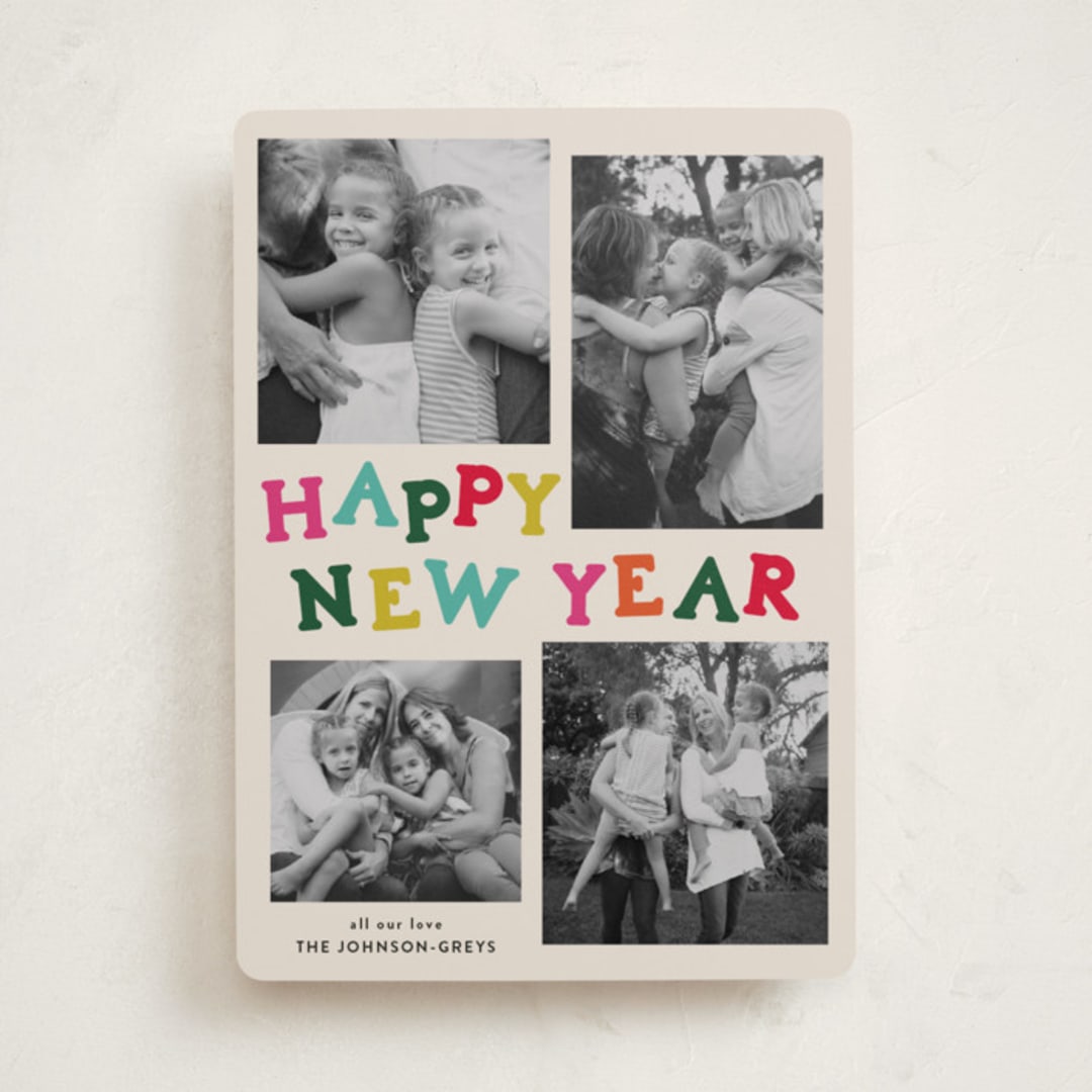 "Color Coded Spirit" - Holiday Cards in Bright by Inkblot Design - Front