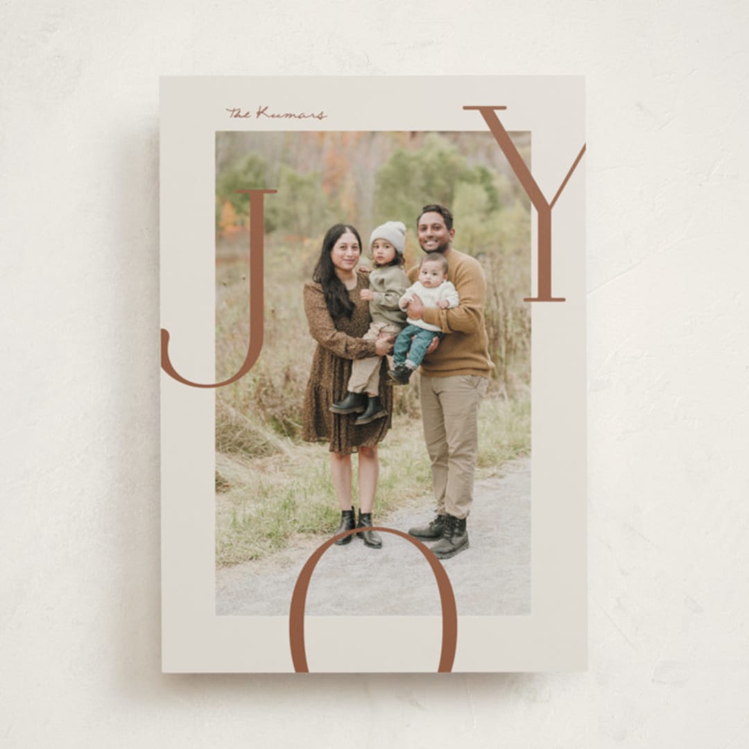 "Joy Border" - Holiday Cards in Cookie Dough by Brianne Larsen - Front