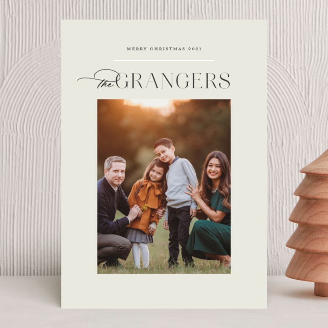 "Whats in a Name" - Holiday Cards in Vanilla by Kimberly Morgan - Front