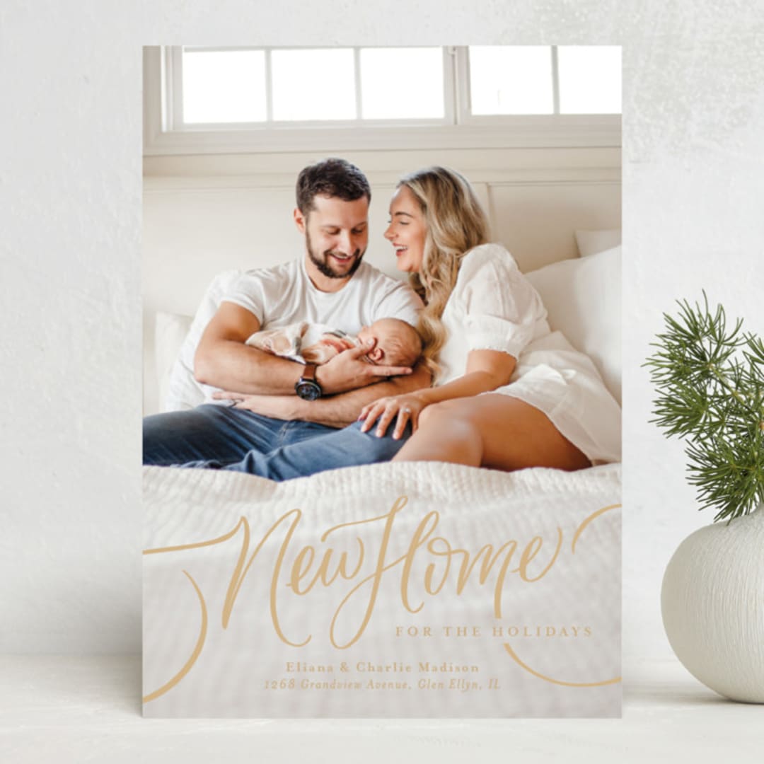 "A New Home for the Holidays" - Holiday Cards in Warm by Erin German - Front