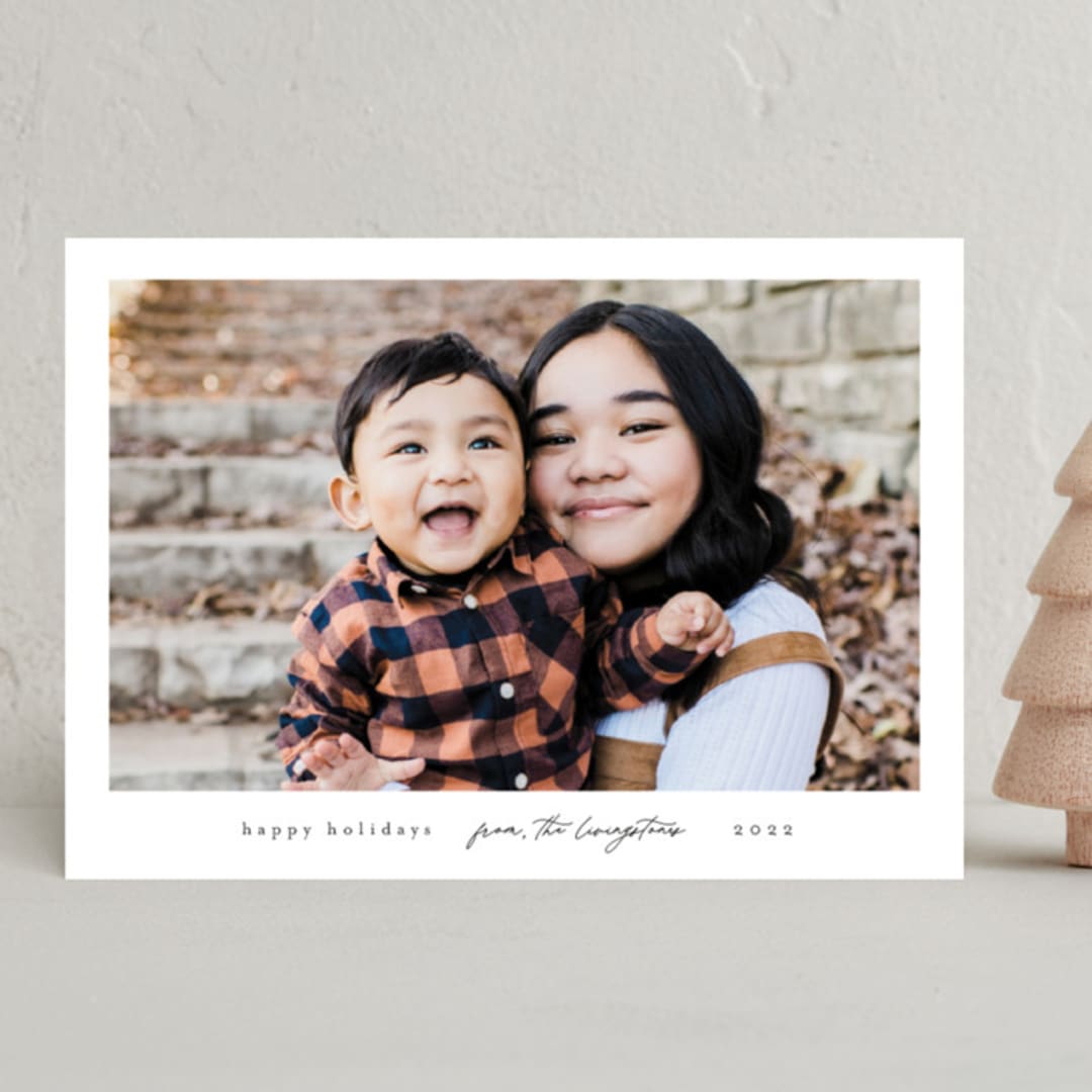 "Minimal Snapshot" - Holiday Cards in Snow by Jackie Crawford - Front