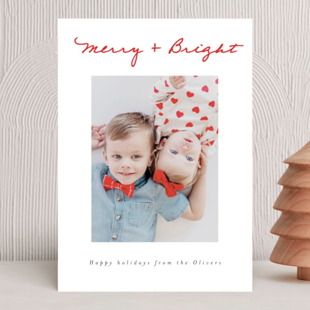 "Sprightly" - Holiday Cards in Holly Berry by AK Graphics - Front
