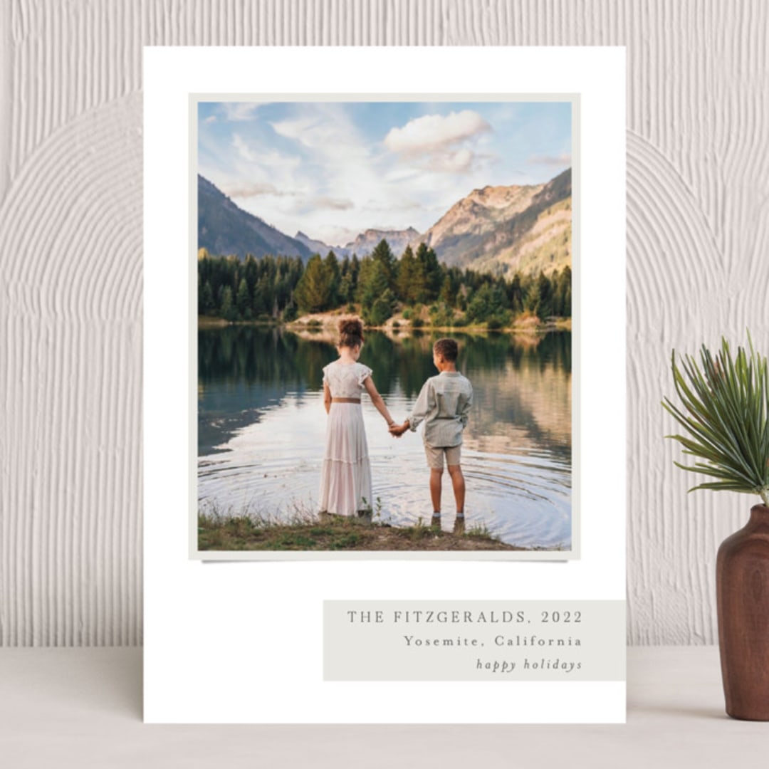 "Archival" - Holiday Cards in Pebble by Jackie Crawford - Front