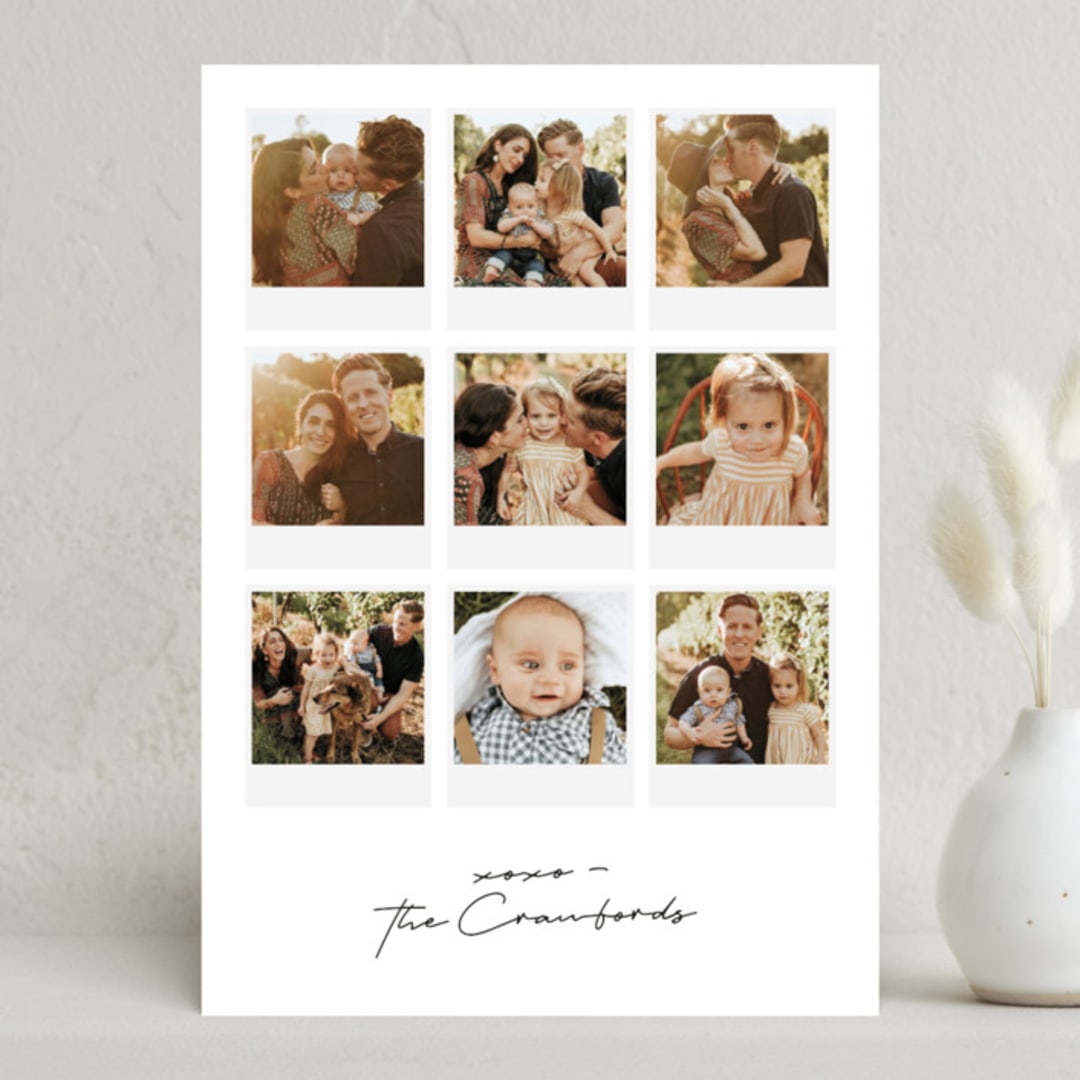 "Photo Snapshots" - Holiday Cards in Frost by Lisa McLean - Front