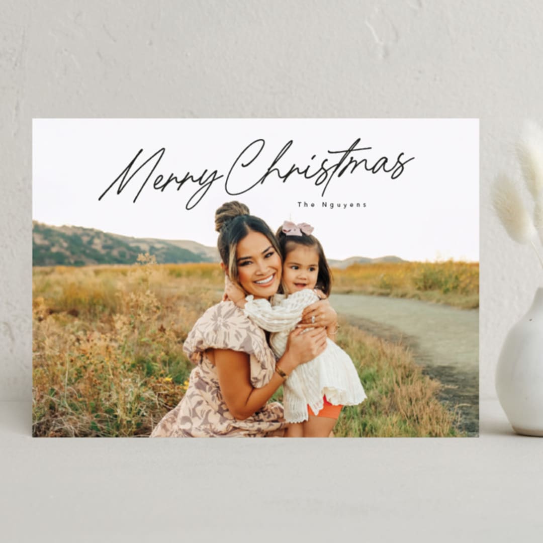 "Holiday Minimalist" - Holiday Cards in Coal by Design Lotus - Front