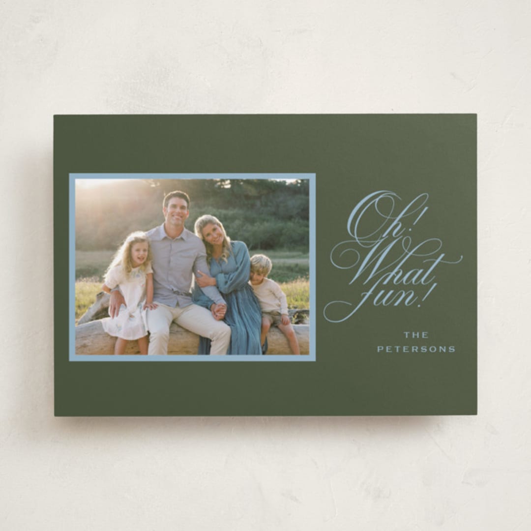 "Family Traditions" - Holiday Cards in Evergreen by Erin Hodges - Front