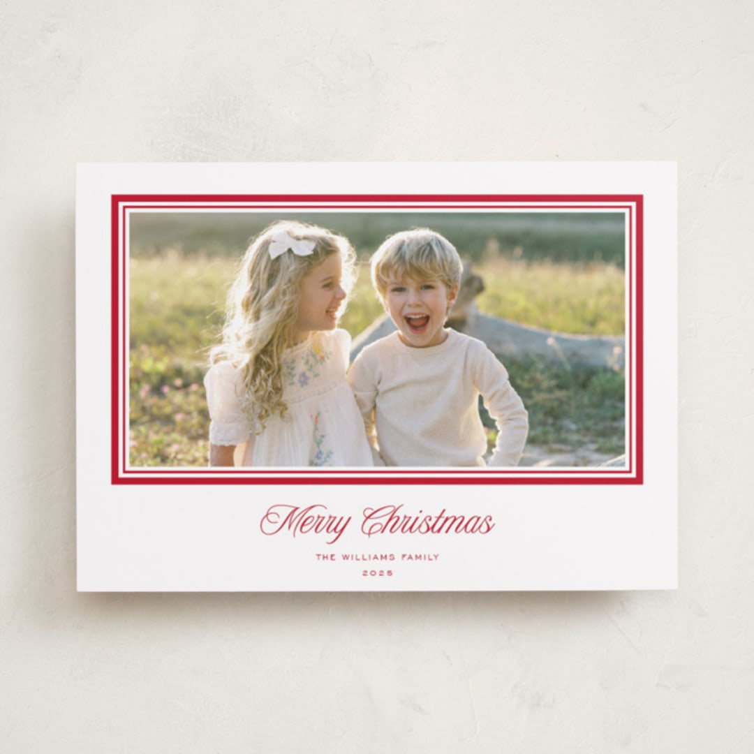 "Lauren" - Holiday Cards in Santa Suit by Blustery August - Front