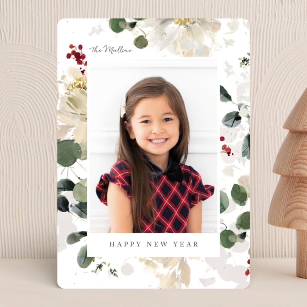 "Winter Gardens" - Holiday Cards in Snow by Kelly Ventura - Front