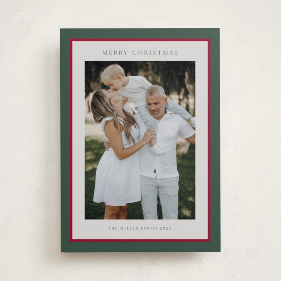 "Simple Frame" - Holiday Cards in Evergreen by Nicole Walsh - Front