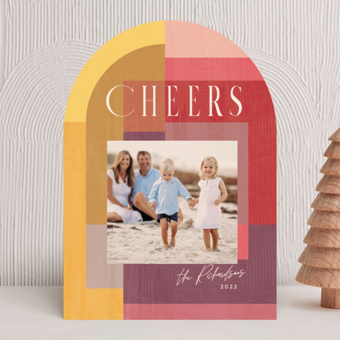 "Color Nouveau" - Holiday Cards in Sunshine by Rebecca Daublin - Front
