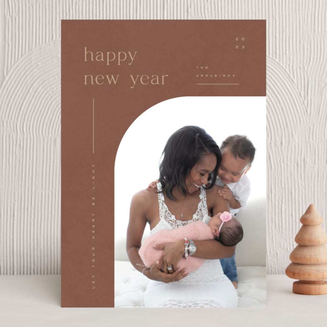 "Light Heartedly" - Holiday Cards in Cinnamon by Kristie Kern - Front