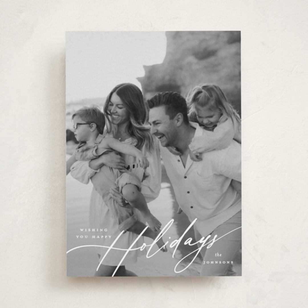 "Elegant Holiday" - Holiday Cards in Snow by Carolyn Nicks - Front