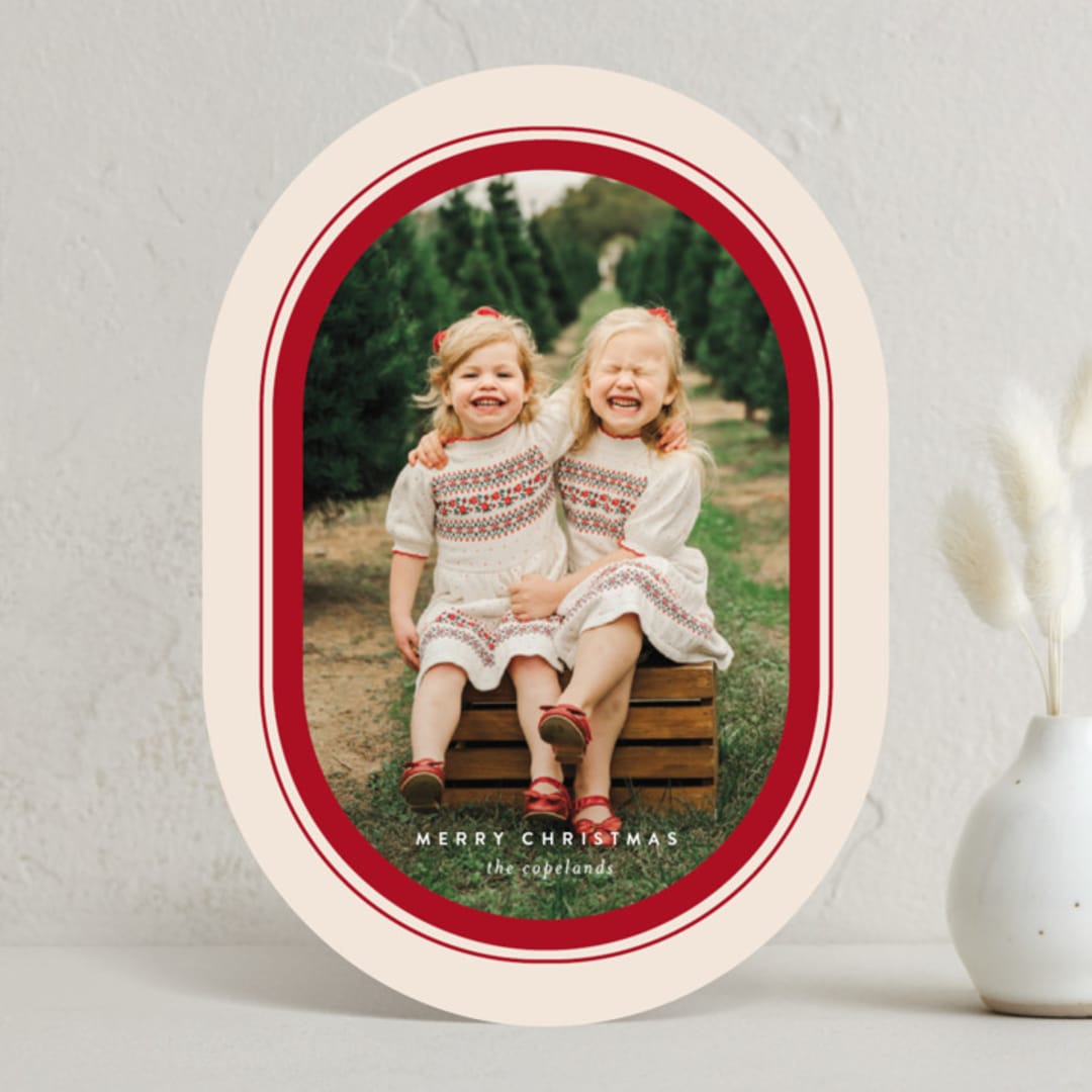 "Ellipse" - Holiday Cards in Holly Berry by Jessica Williams - Front