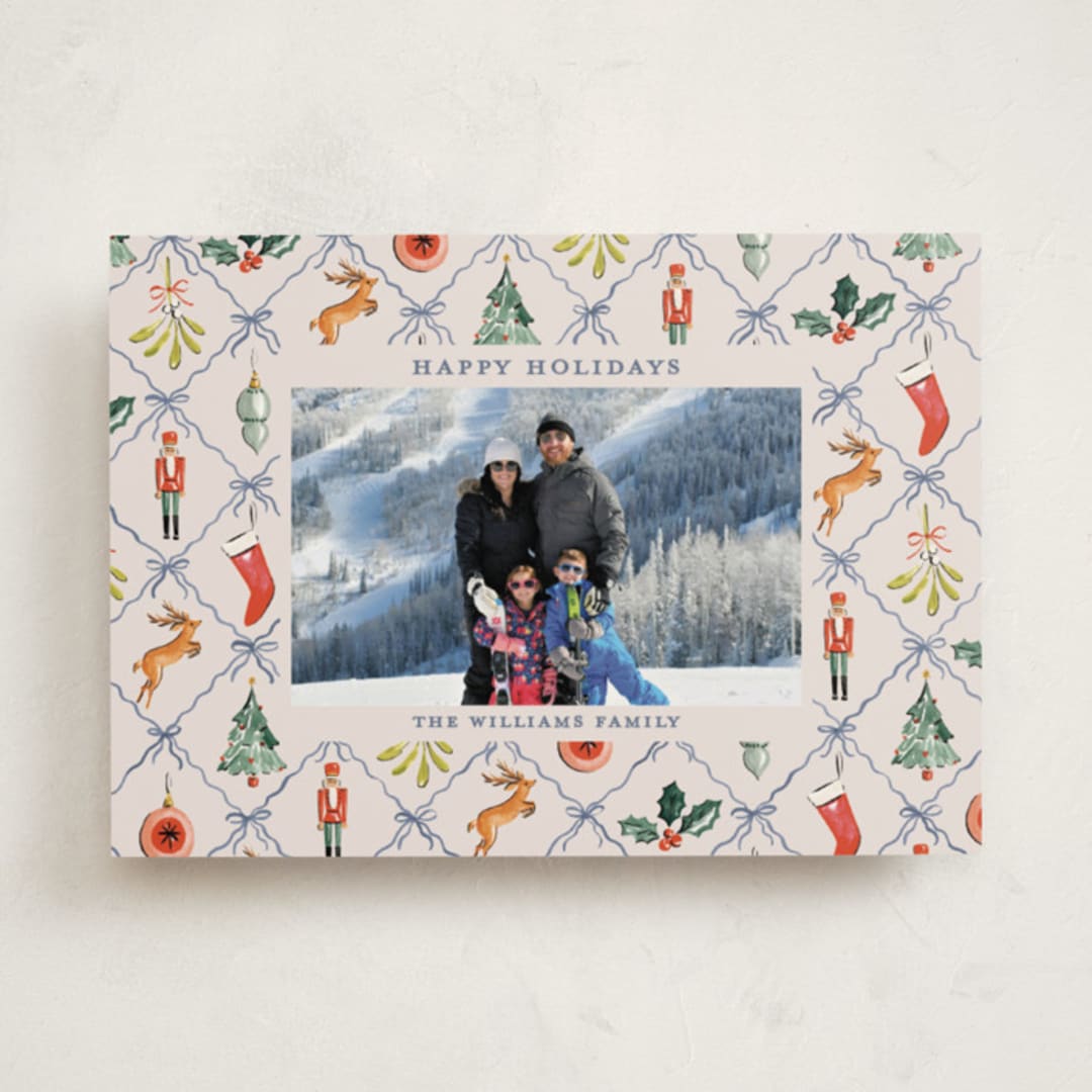 "Festive icons" - Holiday Cards in Blue Spruce by Sarah Knight - Front