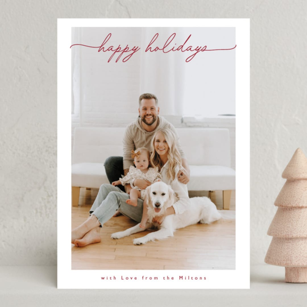 "Noël moderne" - Holiday Cards in Mulled Wine by Benita Crandall - Front