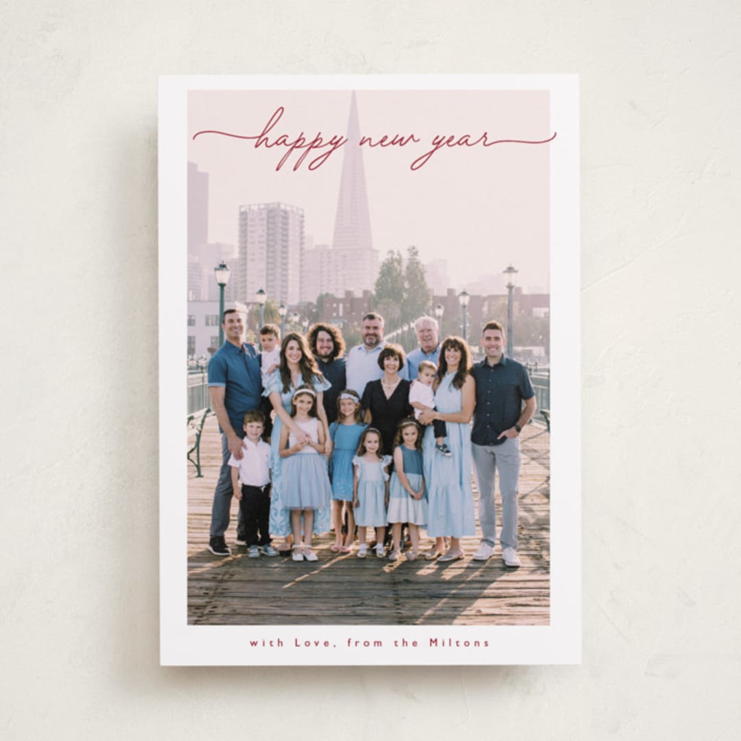 "Noël moderne" - Holiday Cards in Mulled Wine by Benita Crandall - Front