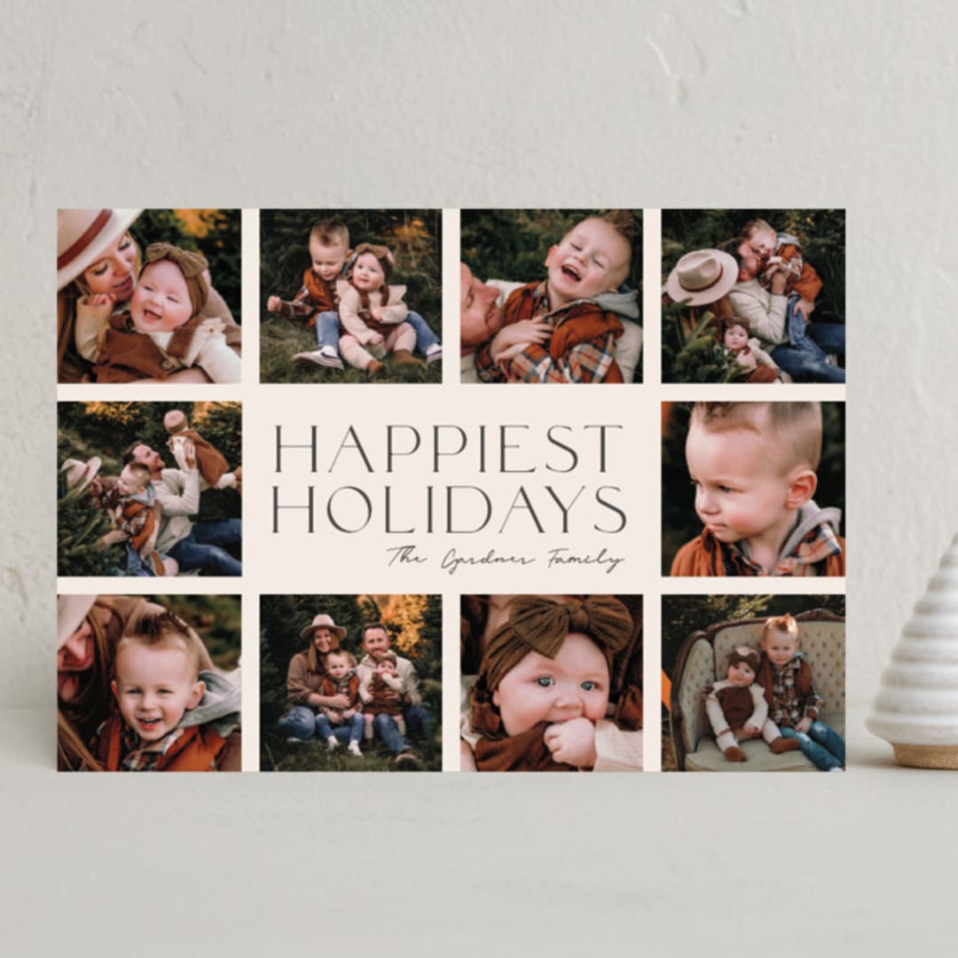 "all the happy" - Holiday Cards in Marshmallow by Betsy Siber - Front