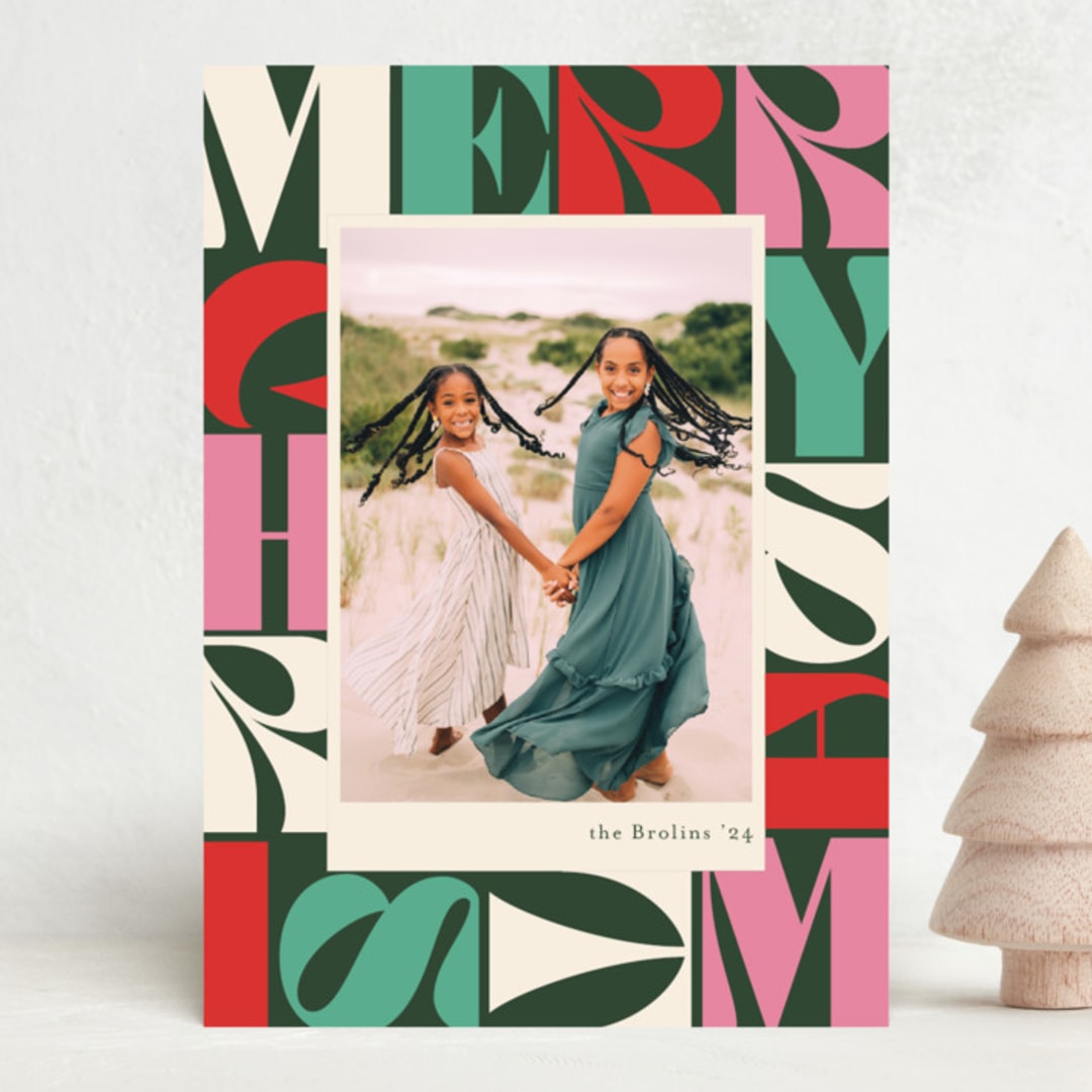"Throwback" - Holiday Cards in Evergreen by Angela Marzuki - Front
