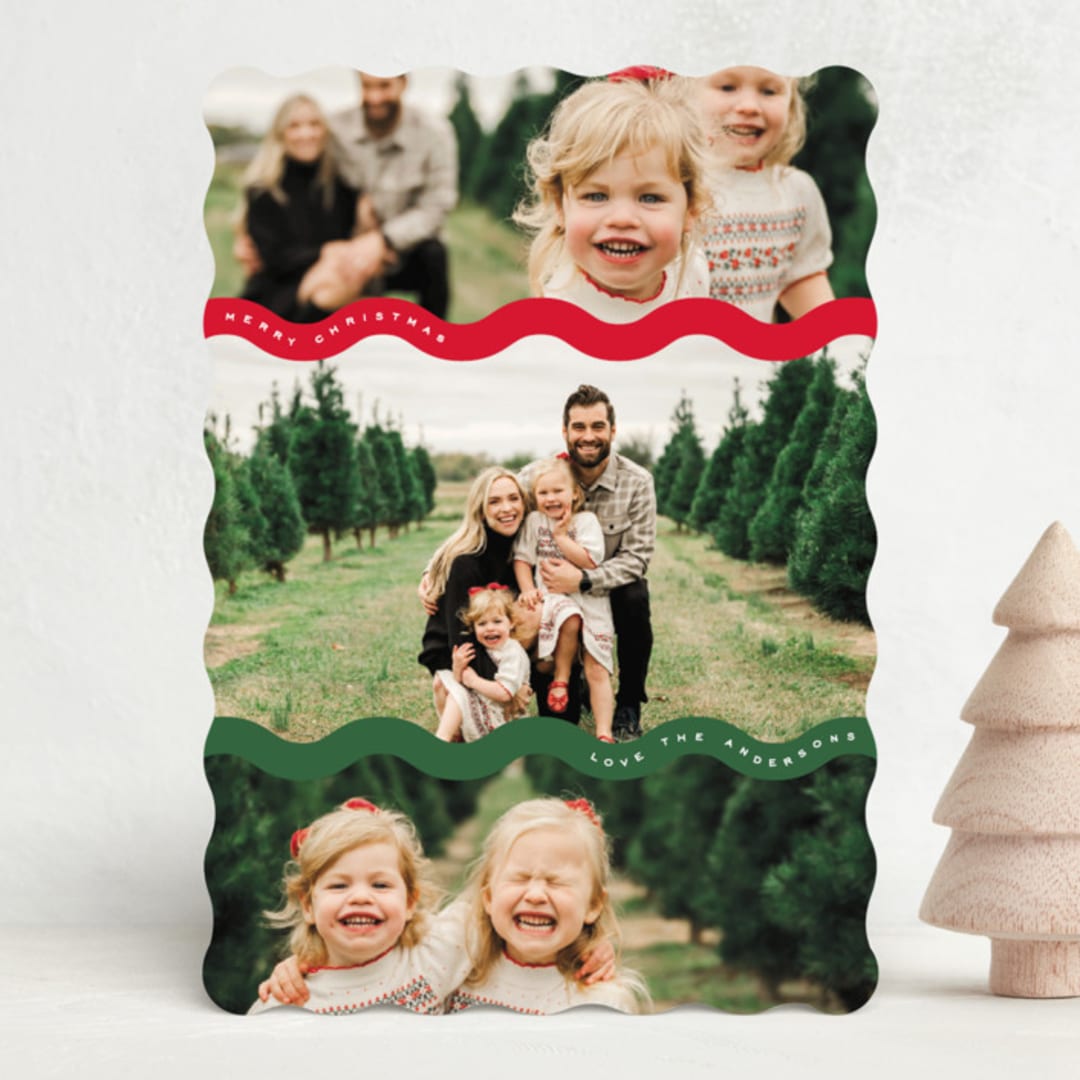 "Wavy Gallery" - Holiday Cards in Christmas Cheer by Brittany Braithwaite - Front