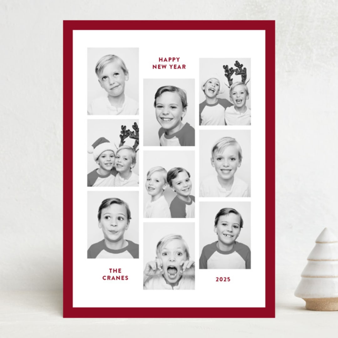 "Film Strips" - Holiday Cards in Mulled Wine by Roxy Cervantes - Front
