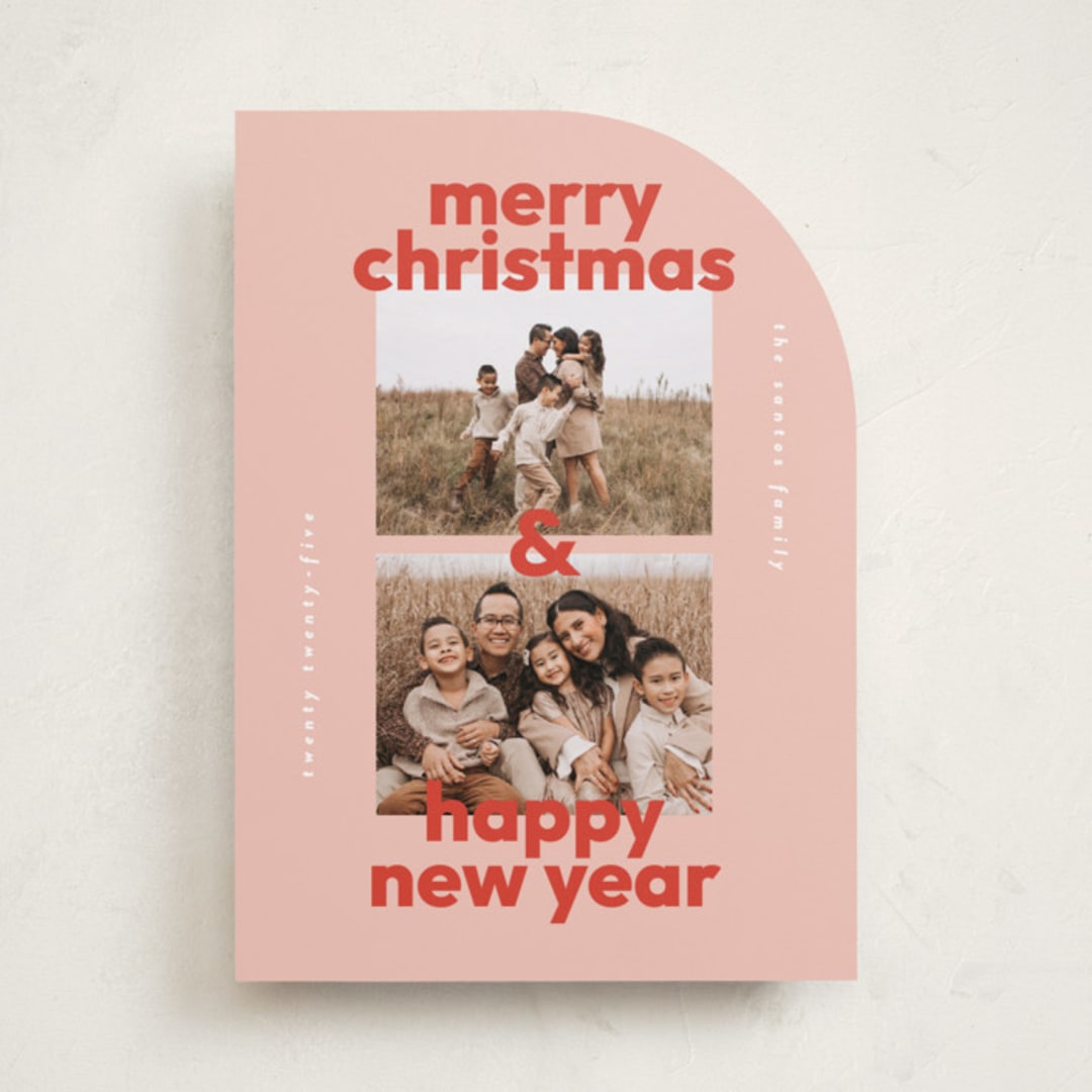 "Bold Stack" - Holiday Cards in Candy Cane by Lisa McLean - Front