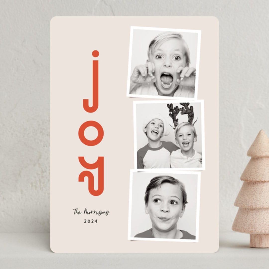 "Joy All Around" - Holiday Cards in Cherry by Annie Holmquist - Front
