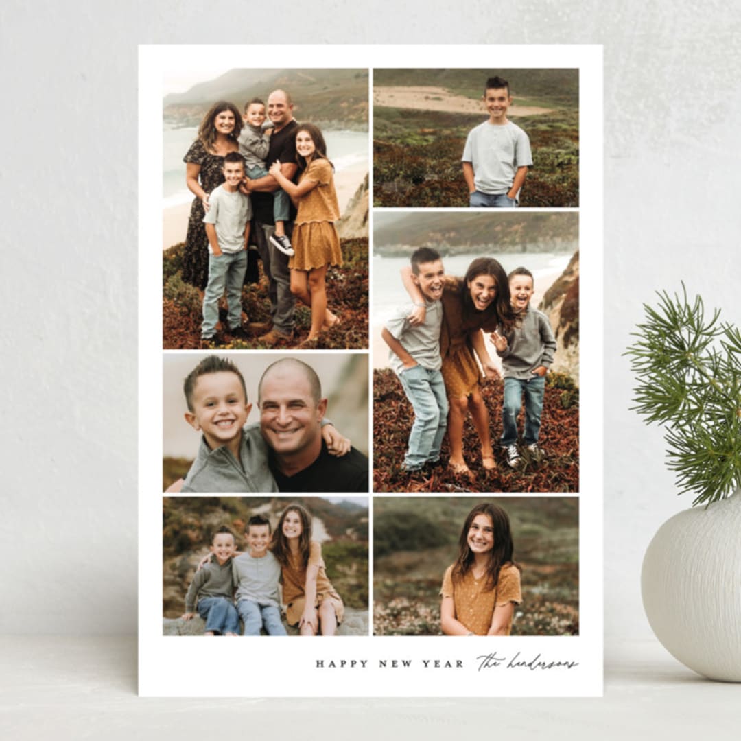 "six pix" - Holiday Cards in Snow by Carolyn Nicks - Front