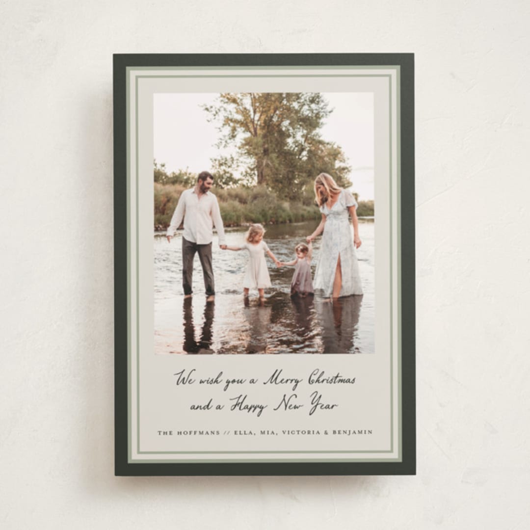 "Oasis" - Holiday Cards in Olive by Petra Kern - Front