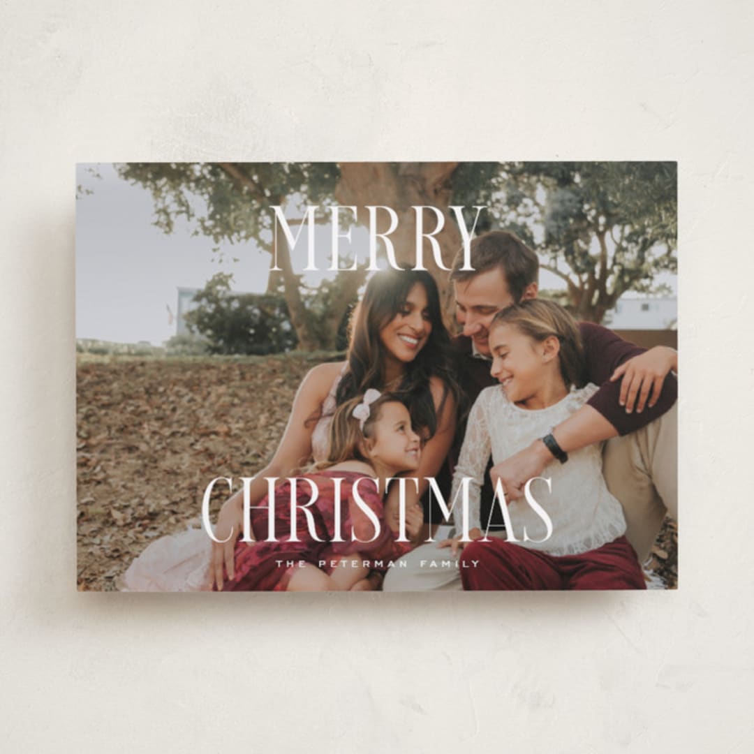 "Christmas" - Holiday Cards in Snow by Rebecca Durflinger - Front