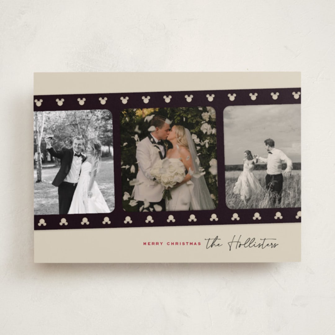 "Mickey Filmstrip" - Holiday Cards in Retro by Kamala Nahas - Front