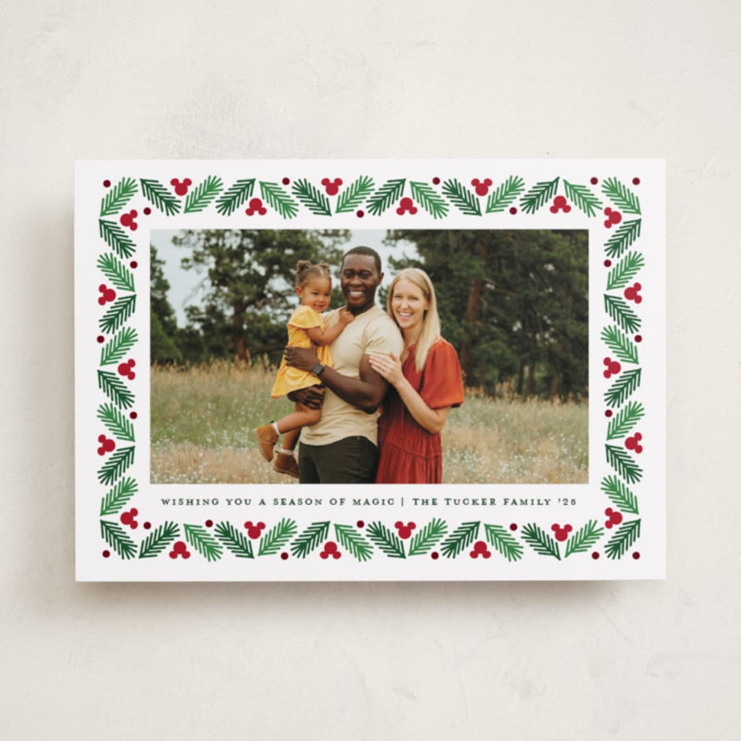 "Disney's Modern Mickey Holly" - Holiday Cards in Holly by Erica Krystek - Front