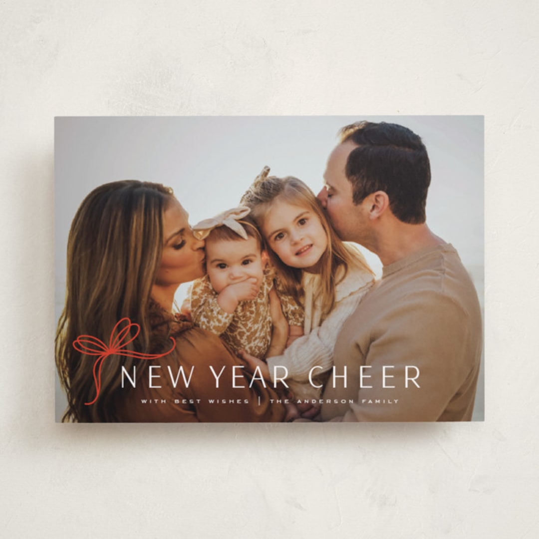 "Cute bow" - Holiday Cards in Candy Cane by Yuliya Evseeva - Front