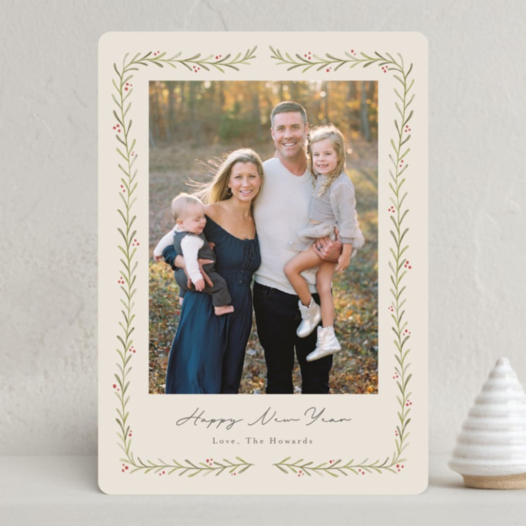 "Delicate Frame" - Holiday Cards in Vanilla by Kristen Knechtel - Front