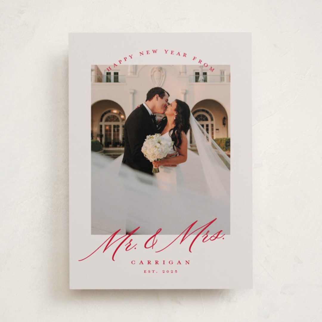 "MR. AND MRS." - Holiday Cards in Tinsel by Pink House Press - Front