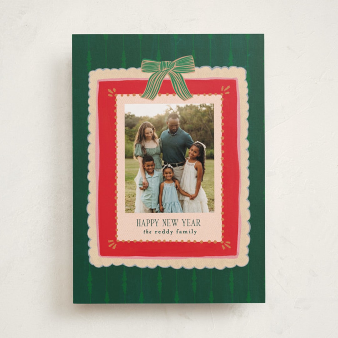 "Painted Frames" - Holiday Cards in Evergreen by Julie Murray - Front