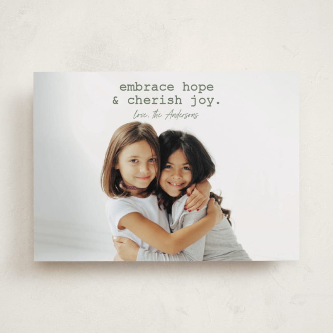 "Embrace Hope" - Holiday Cards in Fir by Carrie ONeal - Front