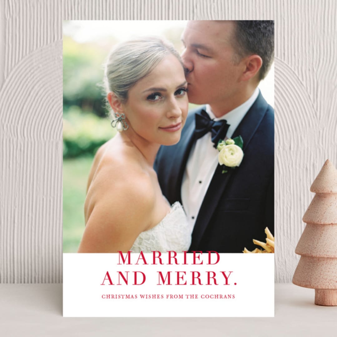 "Married and Merry" - Holiday Cards in Candy by Vanessa Doyle - Front