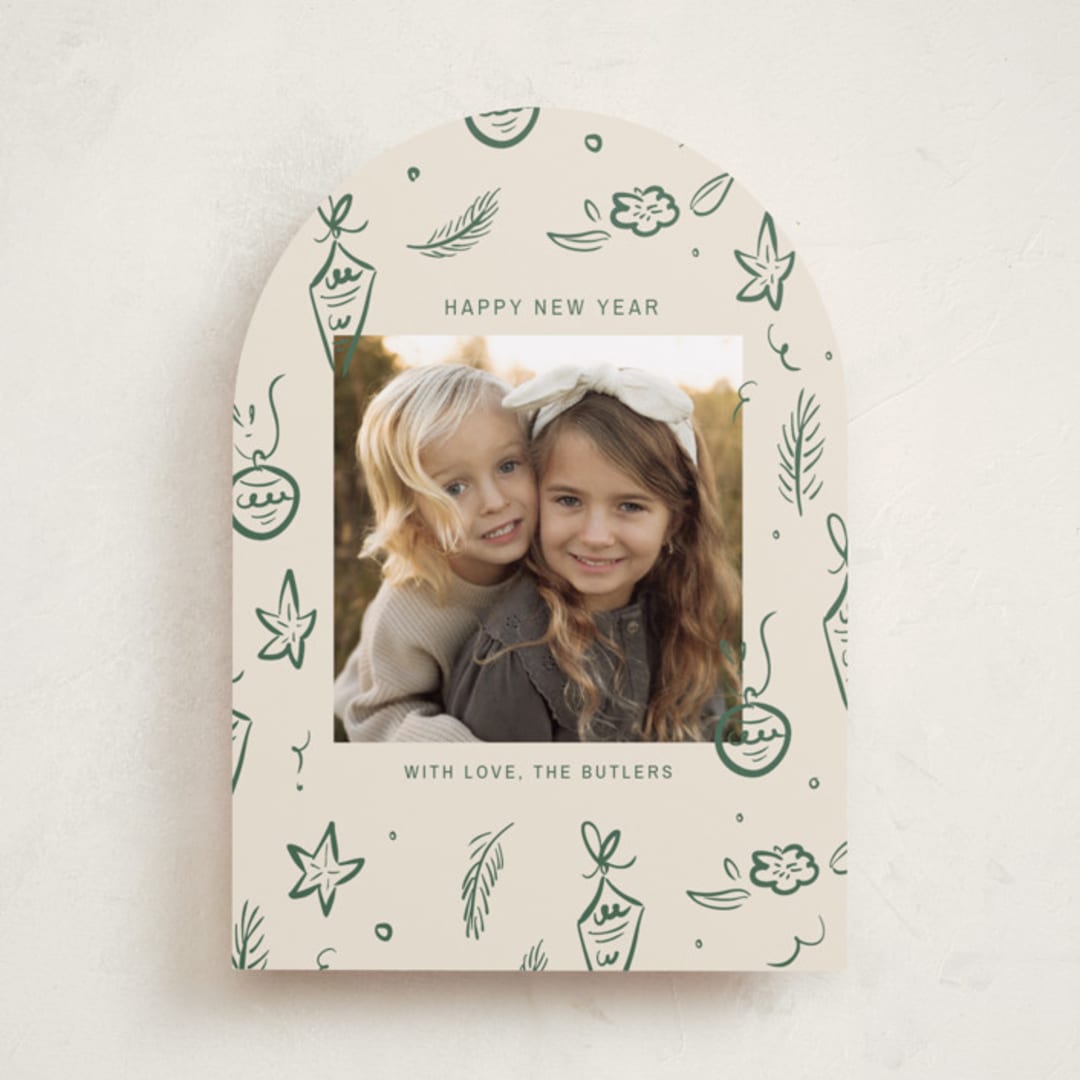 "Happy Little Holidays" - Holiday Cards in Pine by Ani Somi - Front