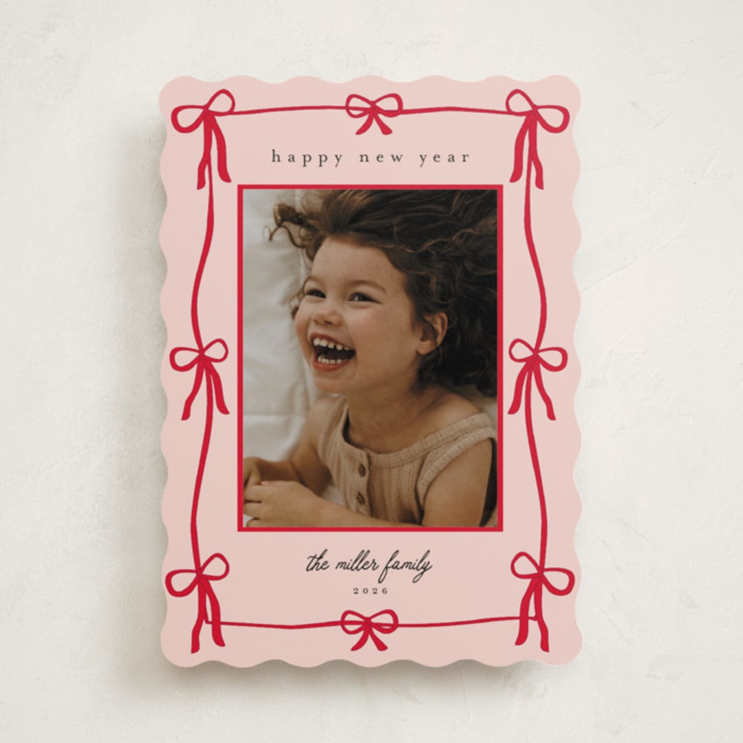 "Rivington" - Holiday Cards in Blush by Jennifer Lew - Front