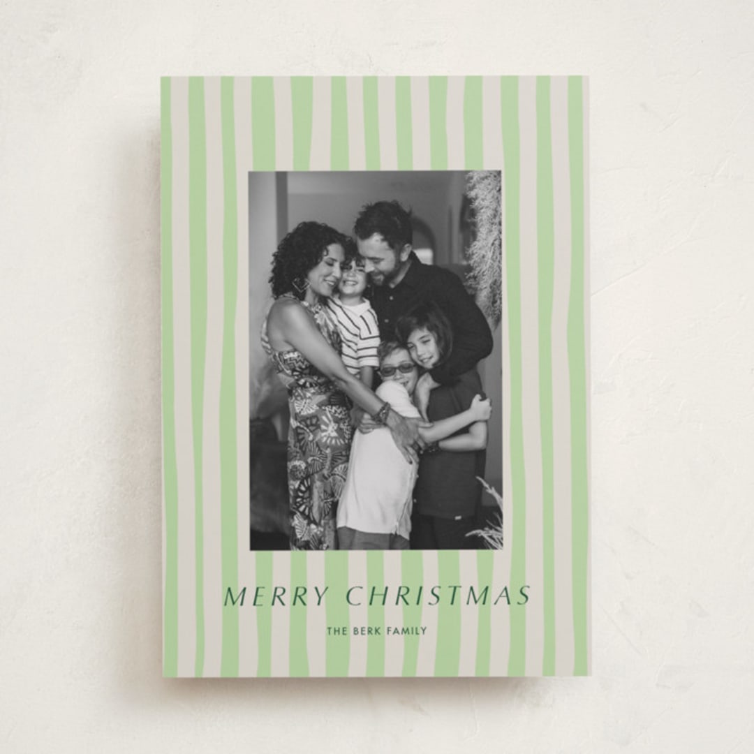 "Soft Ambience" - Holiday Cards in Sage by Alicia Schultz - Front