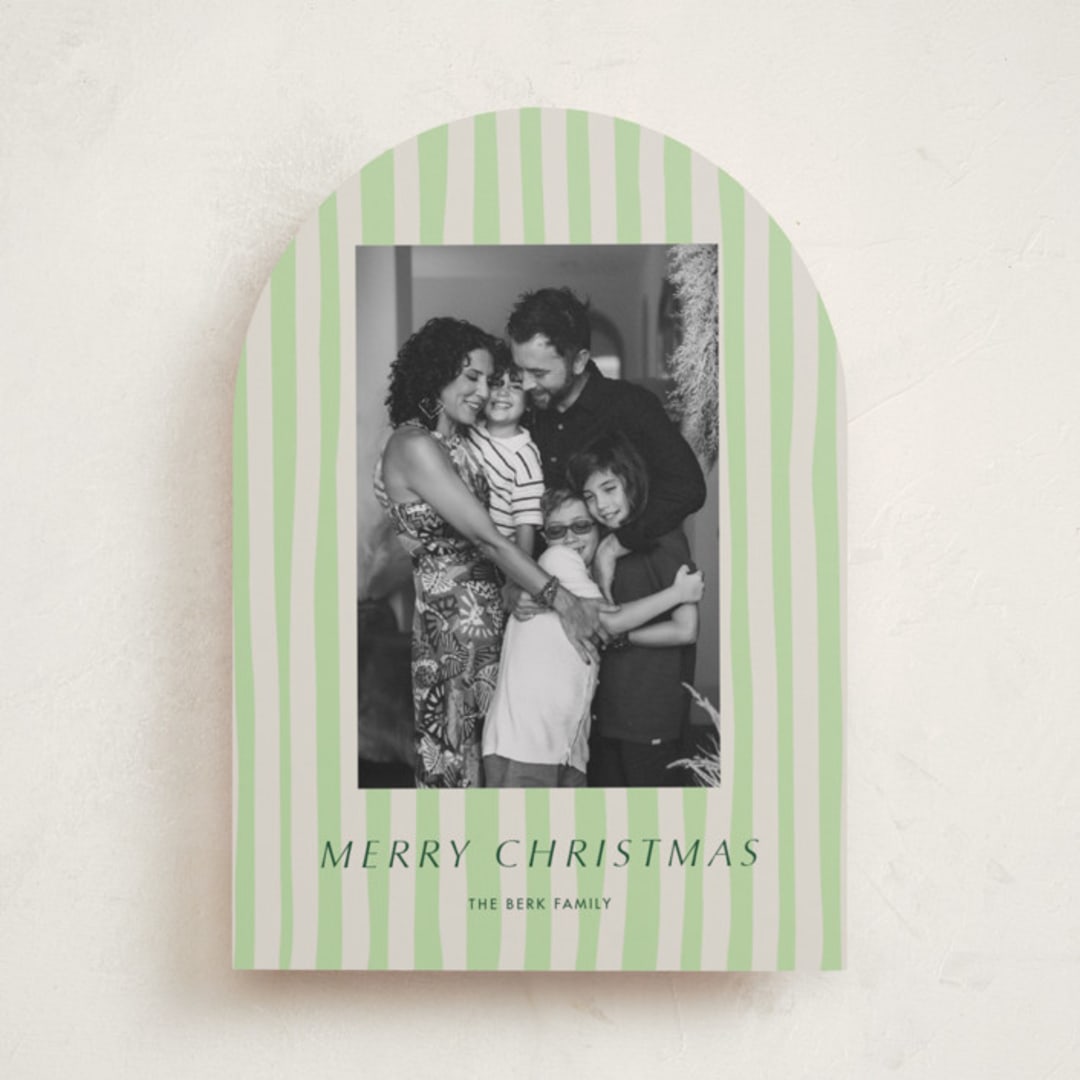 "Soft Ambience" - Holiday Cards in Sage by Alicia Schultz - Front