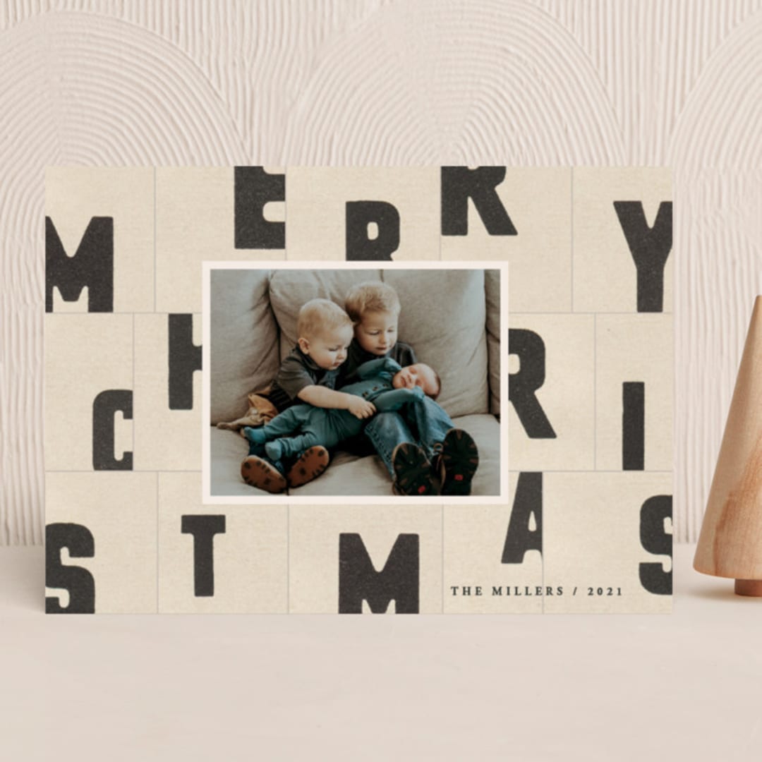 "christmas typography" - Holiday Cards in Paper by Sumak Studio - Front