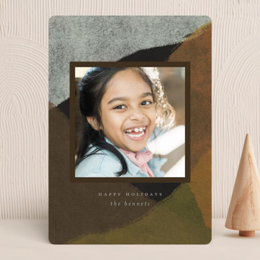 "Peaks and Valleys" - Holiday Cards in Spice by Heather Cairl - Front