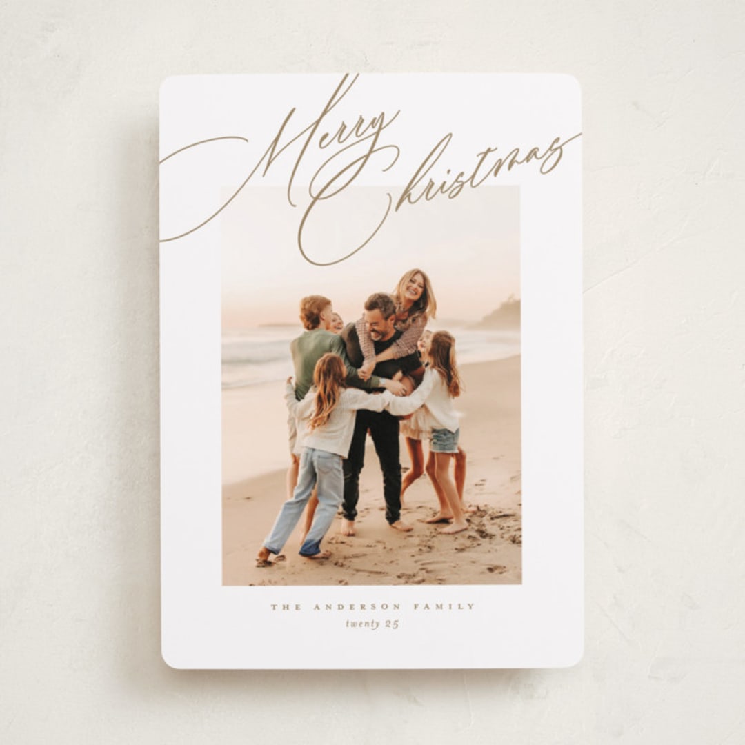 "Topper" - Holiday Cards in Golden by Jessica Williams - Front