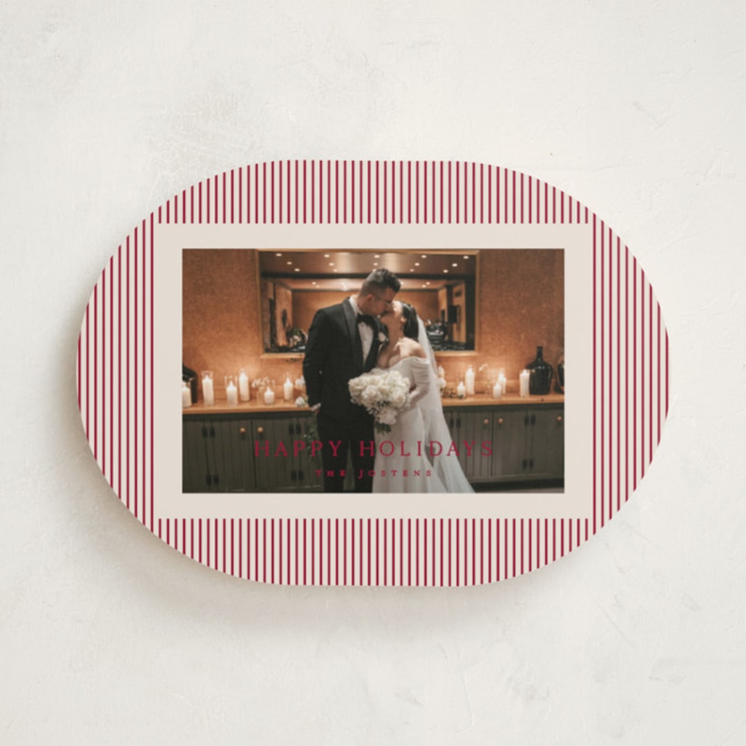 "The Prep" - Holiday Cards in Cranberry by Kristie Kern - Front